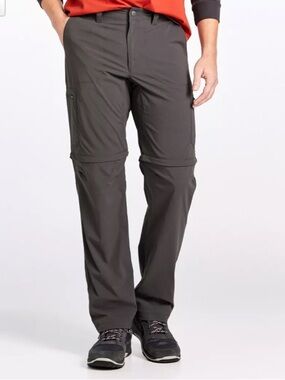 L.L. Bean Men's Water-Resistant Cresta Zip-Off Pants, Standard Fit 36x32 gray
